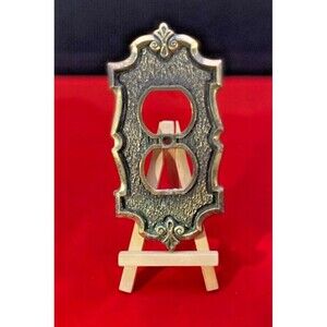 Shabby Chic / Victorian, Brass Double Outlet Plate Covers,  Outlet Covers